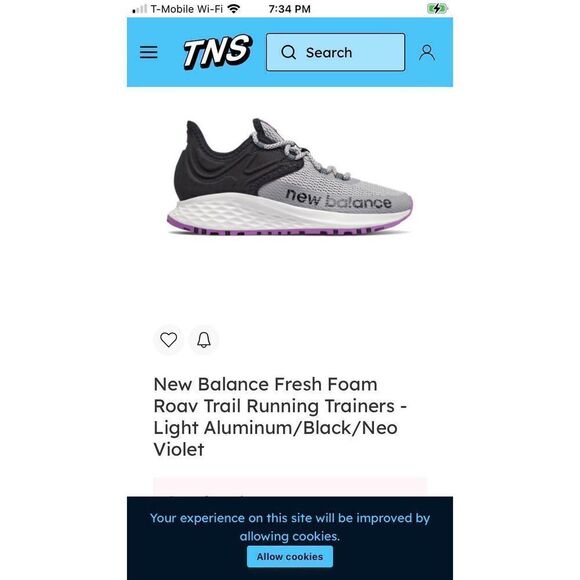 New Balance fresh foam road trail running sneakers violet black 7 - Picture 1 of 9